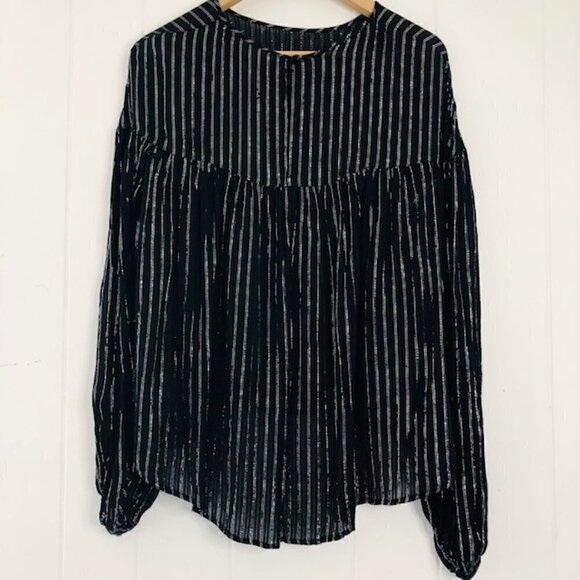 H&M Black Blouse with Metallic Detail - Picture 2 of 9